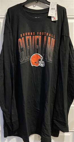Cleveland Browns NFL Black Big & Tall Men's Long Sleeve Tee - Dozen Lot