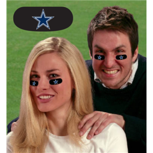 Dallas Cowboys NFL Vinyl Face Decorations 6 Pack Eye Black Strips *$1 SALE*