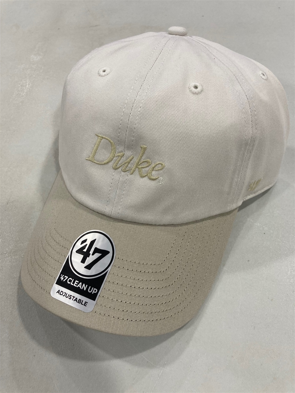 Duke Blue Devils NCAA Sandstone Foundation Script Two Tone Clean Up Hat *NEW*