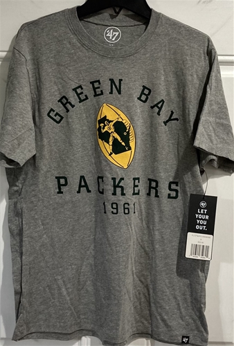 Green Bay Packers Legacy NFL Slate Grey Men's Throwback Club Tee Size S - Lot of 6
