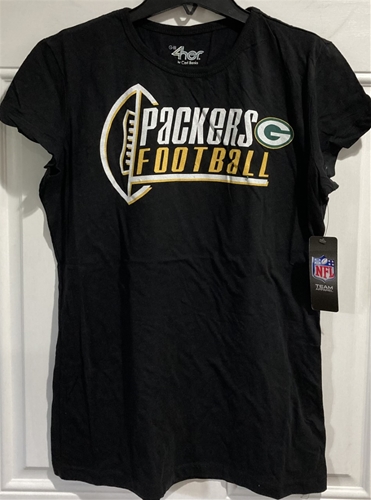 Green Bay Packers NFL GIII 4her Jet Black Women's Tee - Dozen Lot *SALE*