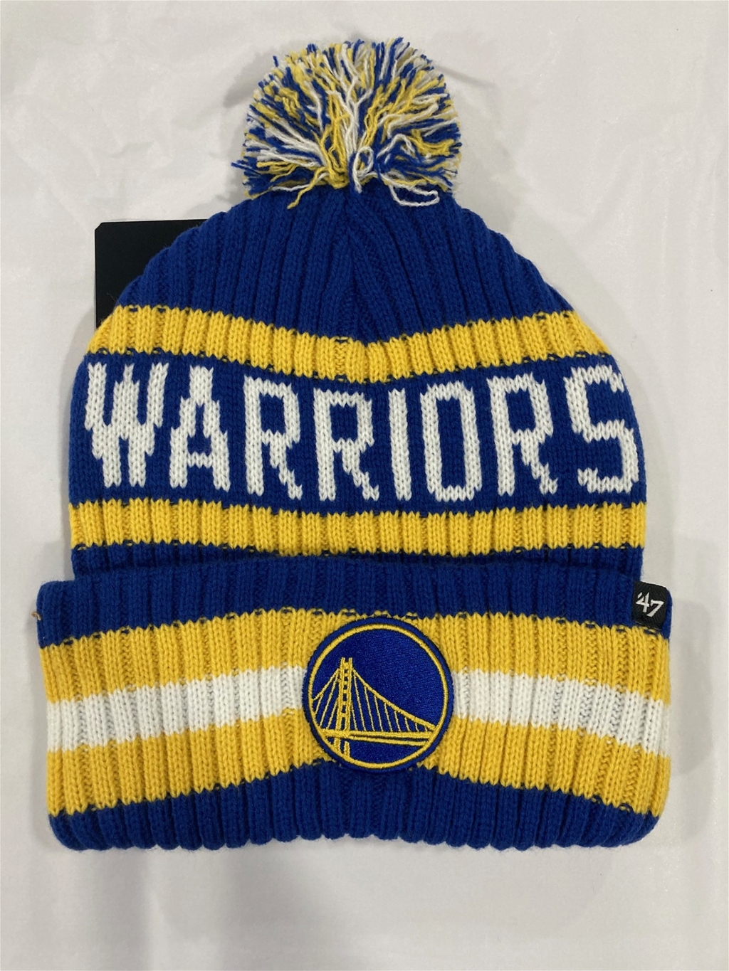 Golden State Warriors NBA Royal Bering Knit Cuff Pom *NEW*