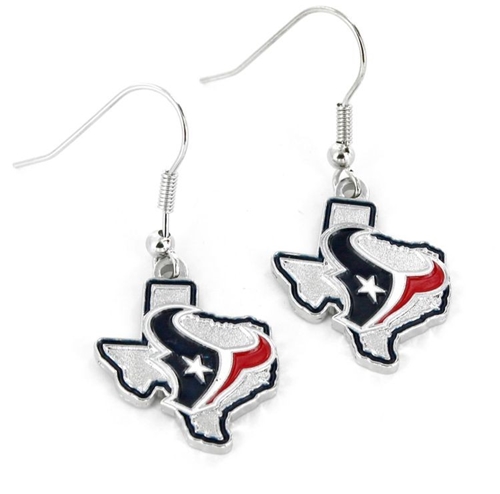 Houston Texans State Design NFL Dangle Earrings