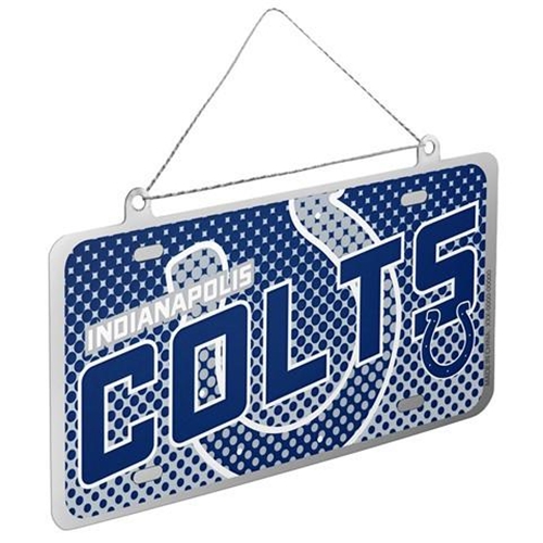 Indianapolis Colts NFL Metal License Plate Ornament