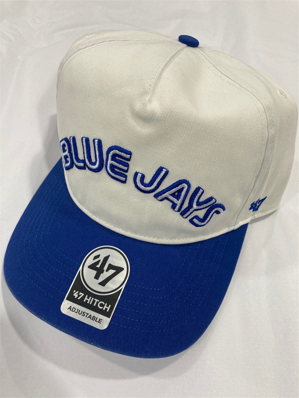Toronto Blue Jays Cooperstown MLB White Double Header Script Shot Hitch Snapback Hat *NEW*