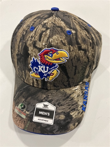 Kansas Jayhawks NCAA Mossy Oak Break Up Country Frost MVP Adjustable Hat