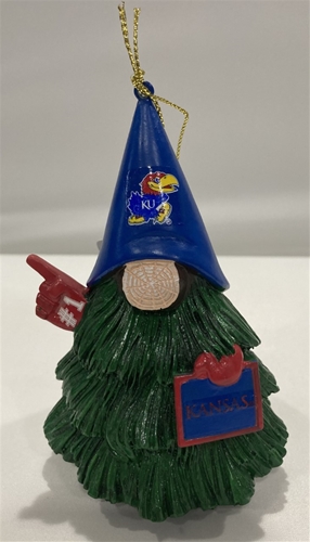 Kansas Jayhawks NCAA Gnome Tree Character Ornament - 6ct Case *SALE*
