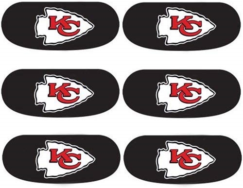 Kansas City Chiefs NFL Vinyl Face Decorations 6 Pack Eye Black Strips *SALE*