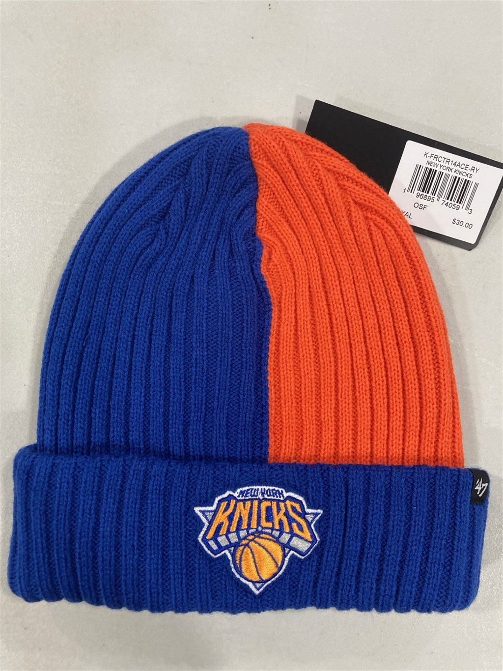 New York Knicks NBA Royal Fracture Knit Cuff *NEW*