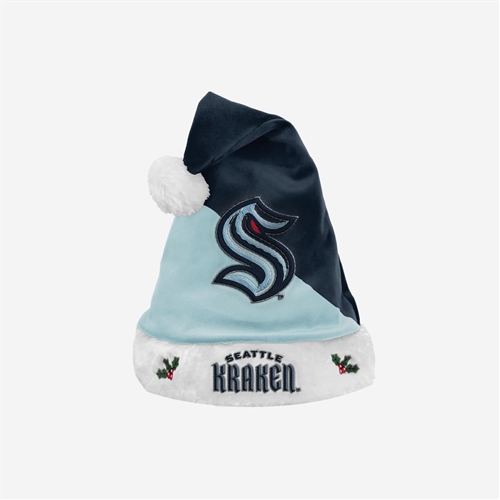 Seattle Kraken NHL Basic Holiday 18" Santa Hat