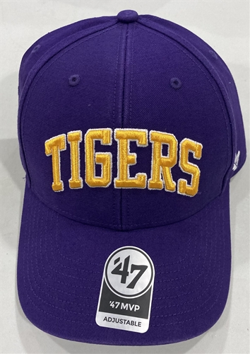 LSU Tigers NCAA Purple Legend Lone Script MVP Adjustable Hat