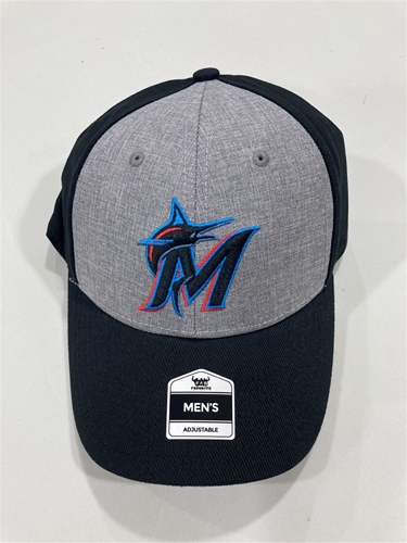 Miami Marlins MLB Black Mass Essential MVP Adjustable Hat