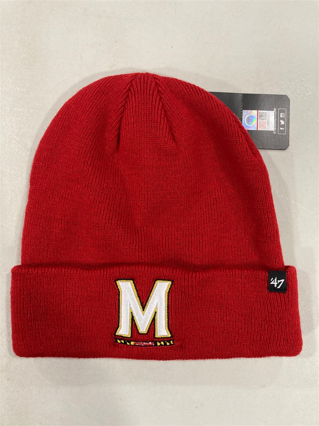 Maryland Terrapins NCAA Red Raised Knit Cuff Cap *NEW*