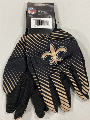New Orleans Saints NFL Full Color 2 Tone Sport Utility Gloves - 6ct Lot