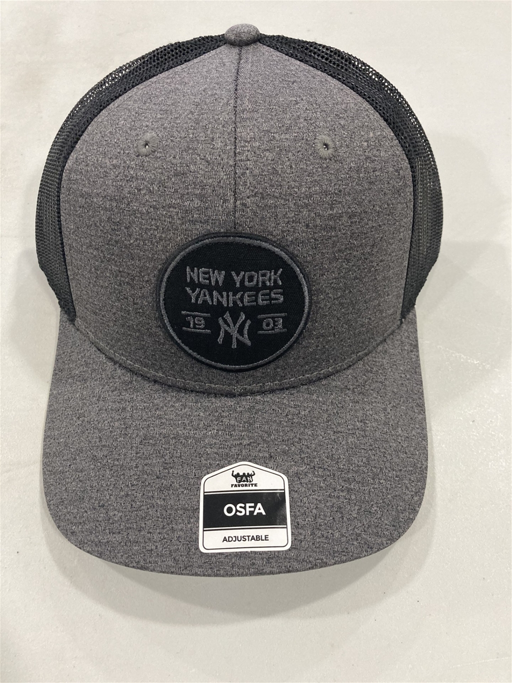 New York Yankees MLB Dark Charcoal Mass Oakman Trucker Snapback Hat *NEW*