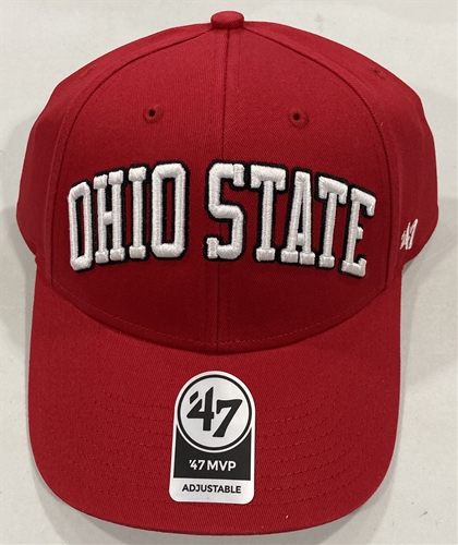 Ohio State Buckeyes NCAA Red Legend Lone Script MVP Adjustable Hat