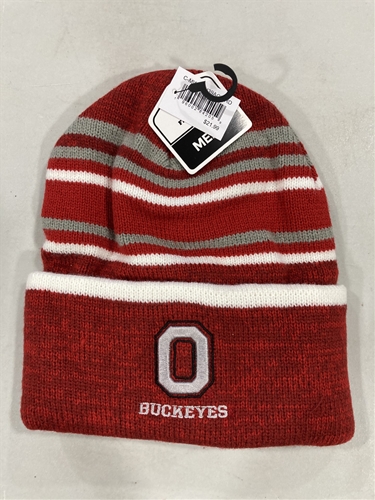 Ohio State Buckeyes NCAA Red Mass Washburn Knit Cuff Hat *NEW*