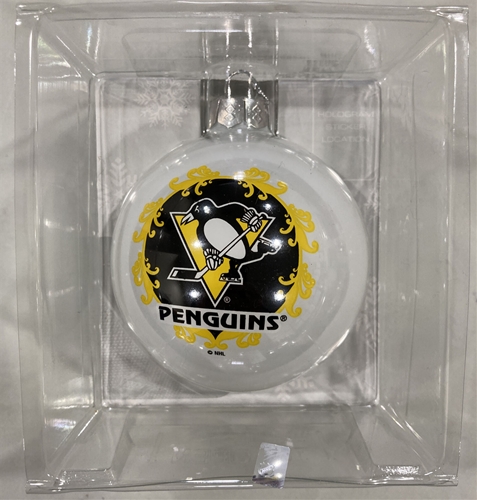 Pittsburgh Penguins NHL Large Glass Ball Ornament *NEW* - 6ct Case