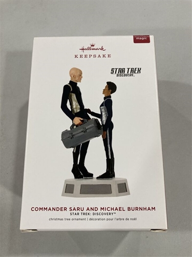 2019 Hallmark Star Trek Discovery Commander Saru and Michael Burnham Keepsake Ornament
