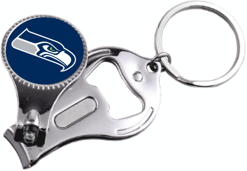 Seattle Seahawks NFL 3 in 1 Metal Key Chain - 12ct Case