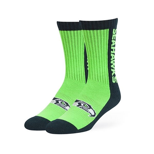 Seattle Seahawks NFL Light Navy Riggins Sport Sock Size M