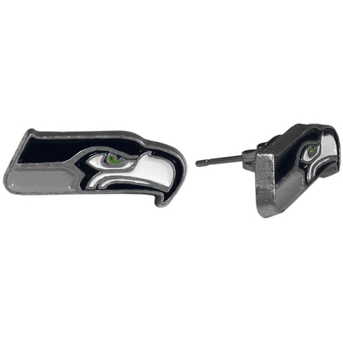 Seattle Seahawks NFL Silver Stud Earrings