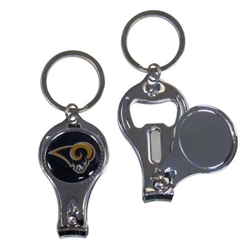 Los Angeles Rams NFL 3 in 1 Metal Key Chain - 12ct Case