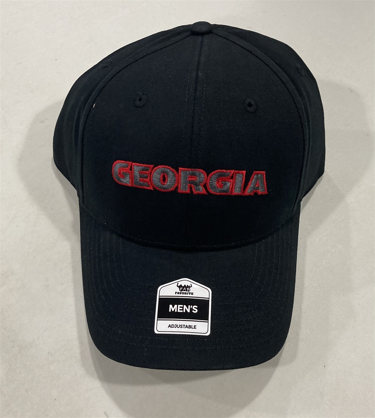 Georgia Bulldogs NCAA Black Mass Basic MVP Adjustable Hat