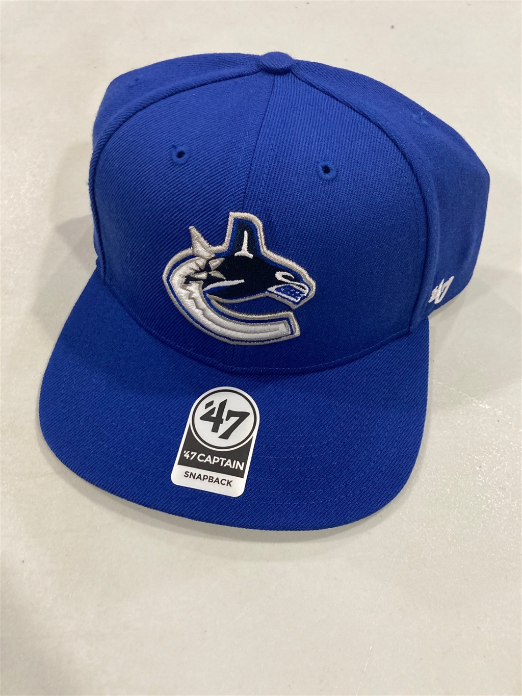Vancouver Canucks NHL Royal No Shot Captain Snapback Hat *NEW*