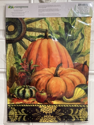 Wagonwheel Pumpkin 2-Sided Garden Flag *SALE*