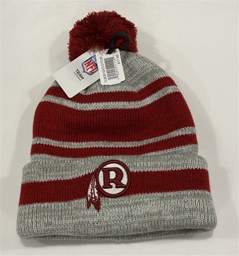 Washington Commanders Legacy NFL Grey Sky Cuff Knit Hat w/ Pom